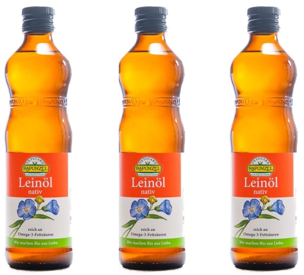 (23,58EUR/L) Leinöl nativ 3x500ml bio Rapunzel "VORRATSPACK" NEU