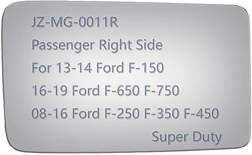 JZSUPER Espejo de remolque de vidrio para Ford F250 F350 F450 Super Duty 2016-2020 F650 F750 2013-2014 F150 Reemplazo convexo (inferior y lado