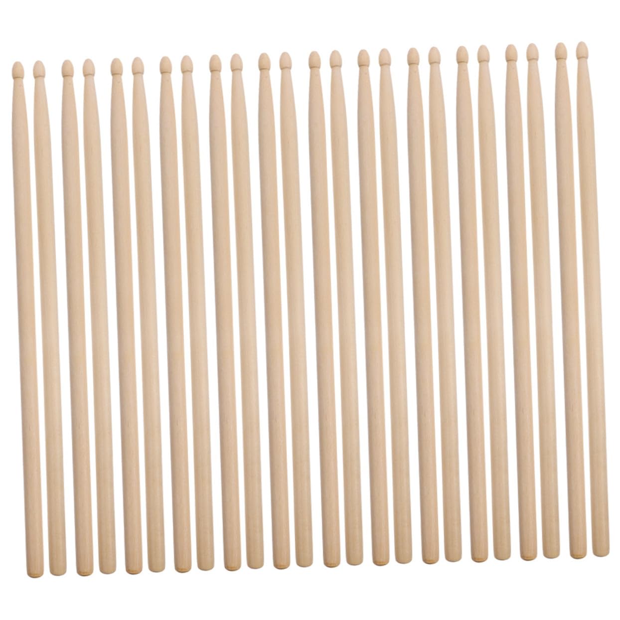 5a Holz Drumsticks, 12 Paar, für Schüler und Profis | Beige, Bruchfest, Vielseitig Einsetzbar in Studios und Bands, Geeignet für Jazz und Übungszwecke