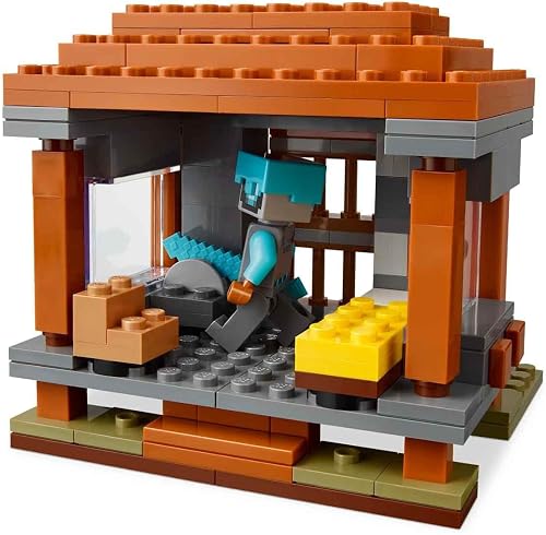 LEGO Minecraft L’Avant-Poste de Pillards et Le Ravageur - Jouet de Construction - Figurine Articulée avec Mâchoires Mordantes & Forteresse de Village - Cadeau pour Gamer, Garçon ou Fille 9 Ans 21278 - 4