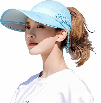 Sun Hats for Women Wide Brim Visors Caps Floppy Beach Shell Packable for Hiking Golf Tennis Outdoors