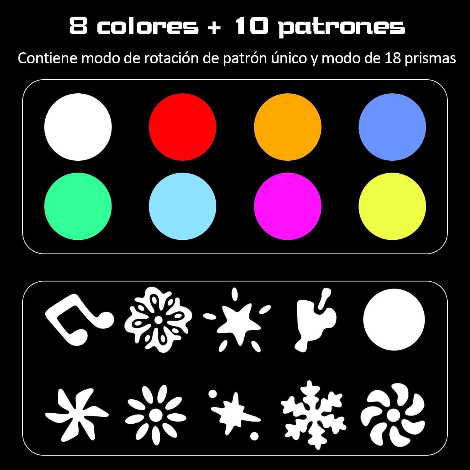 8 Colors and 10 Gobo Patterns