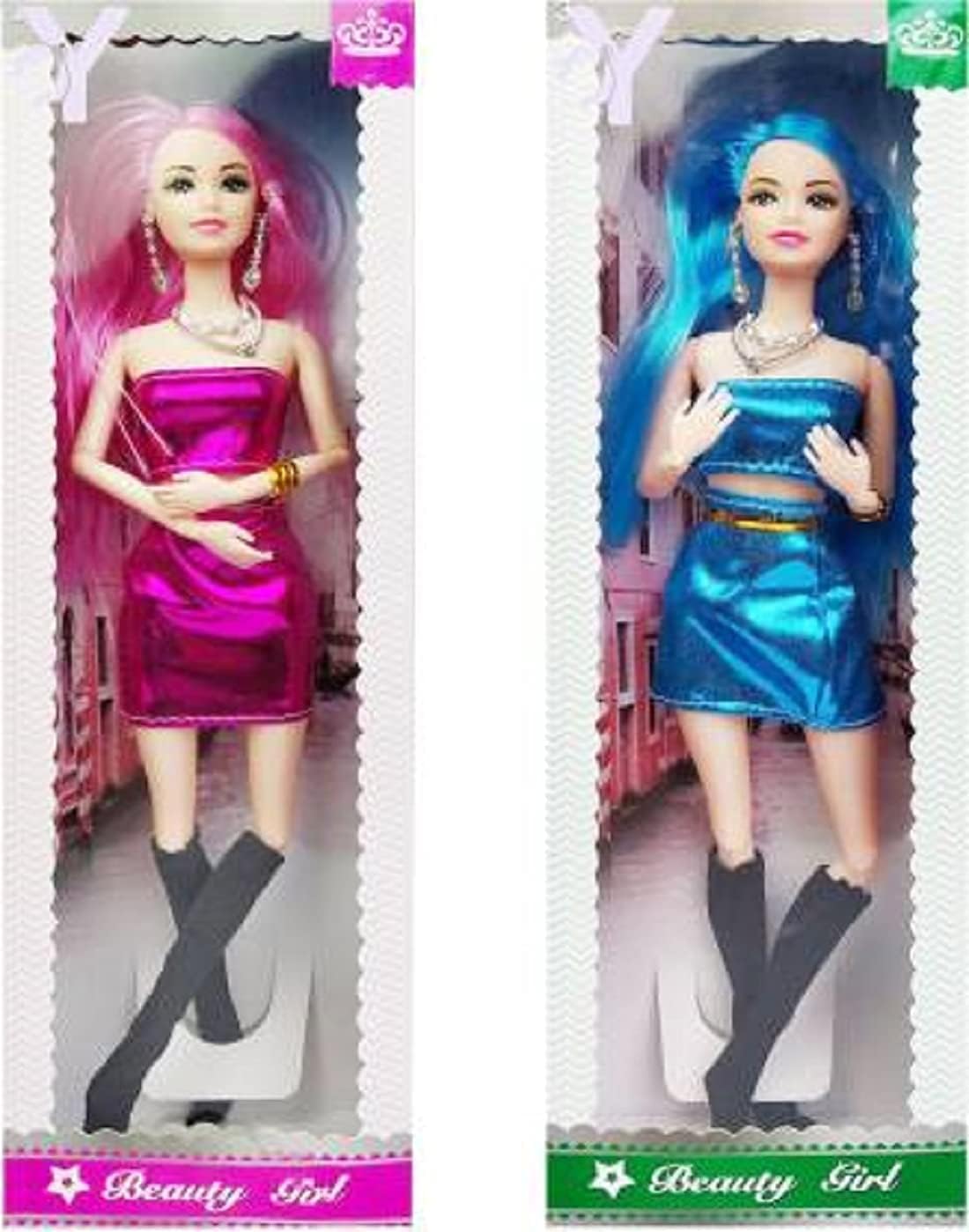 Ortono Pretty Doll for Girls | Cute Foldable Doll | Beautiful Doll Cute Doll Set for Girls Kids Age 3+ (Blue and Pink) (B0CBH655MV) Amazon Price History, Amazon Price Tracker