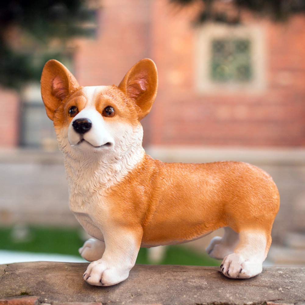 Figurines de chien Corgi pour embellir votre terrasse et créer un coin de verdure vivant