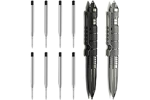 2 Pack Tungsten Steel Tactical Pen Set, Self Defense Pen for Men