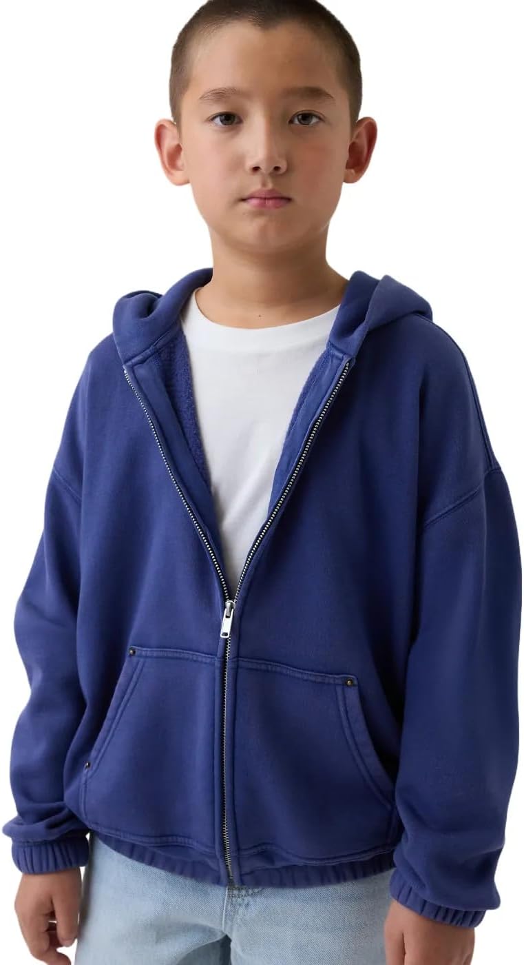 GAP Boys' Utility Hoodied Full Zip