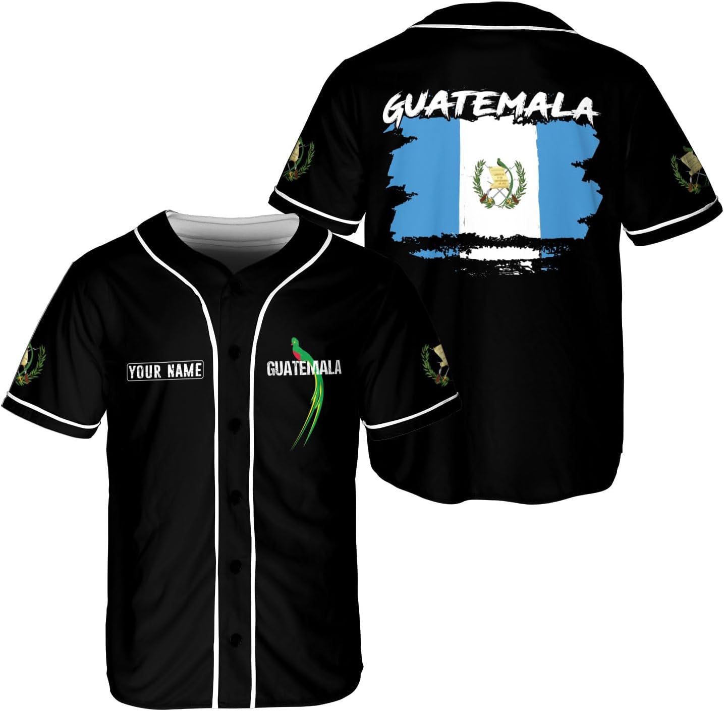 Personalized Name Guatemala Baseball Jersey Shirt Guatemalan Pride 3D Shirts Gift for Men Women, Guatemala Jersey