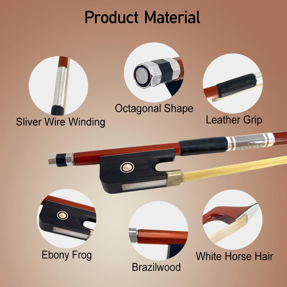 250g Violoncello Contrabbasso Mongolia Nero Naturale Fiocco Pelo - Foto 7