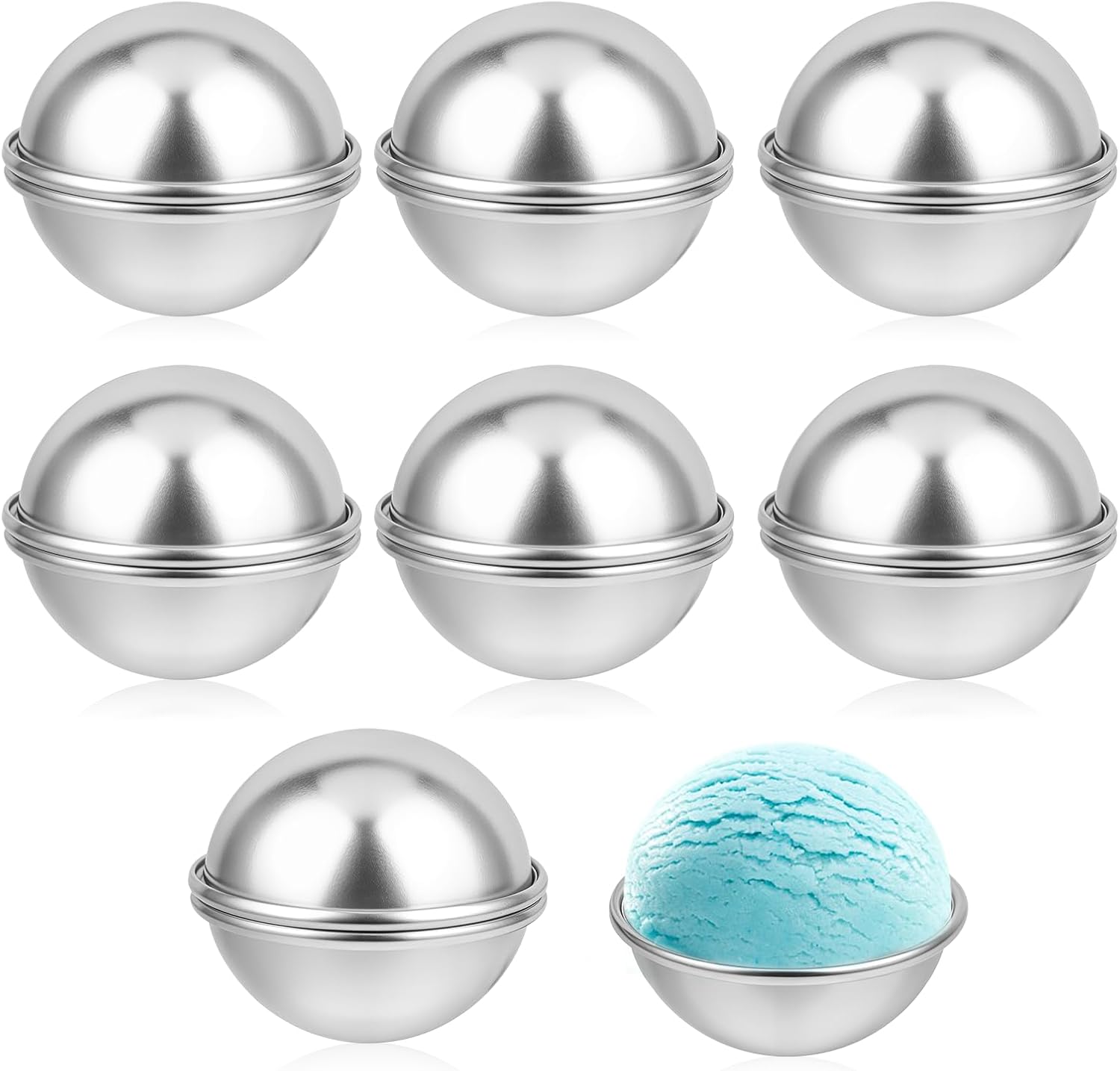 Amazon.com: 16 Pcs Bath Bomb Molds 6cm/2.3Inch DIY Metal Bath Bomb ...