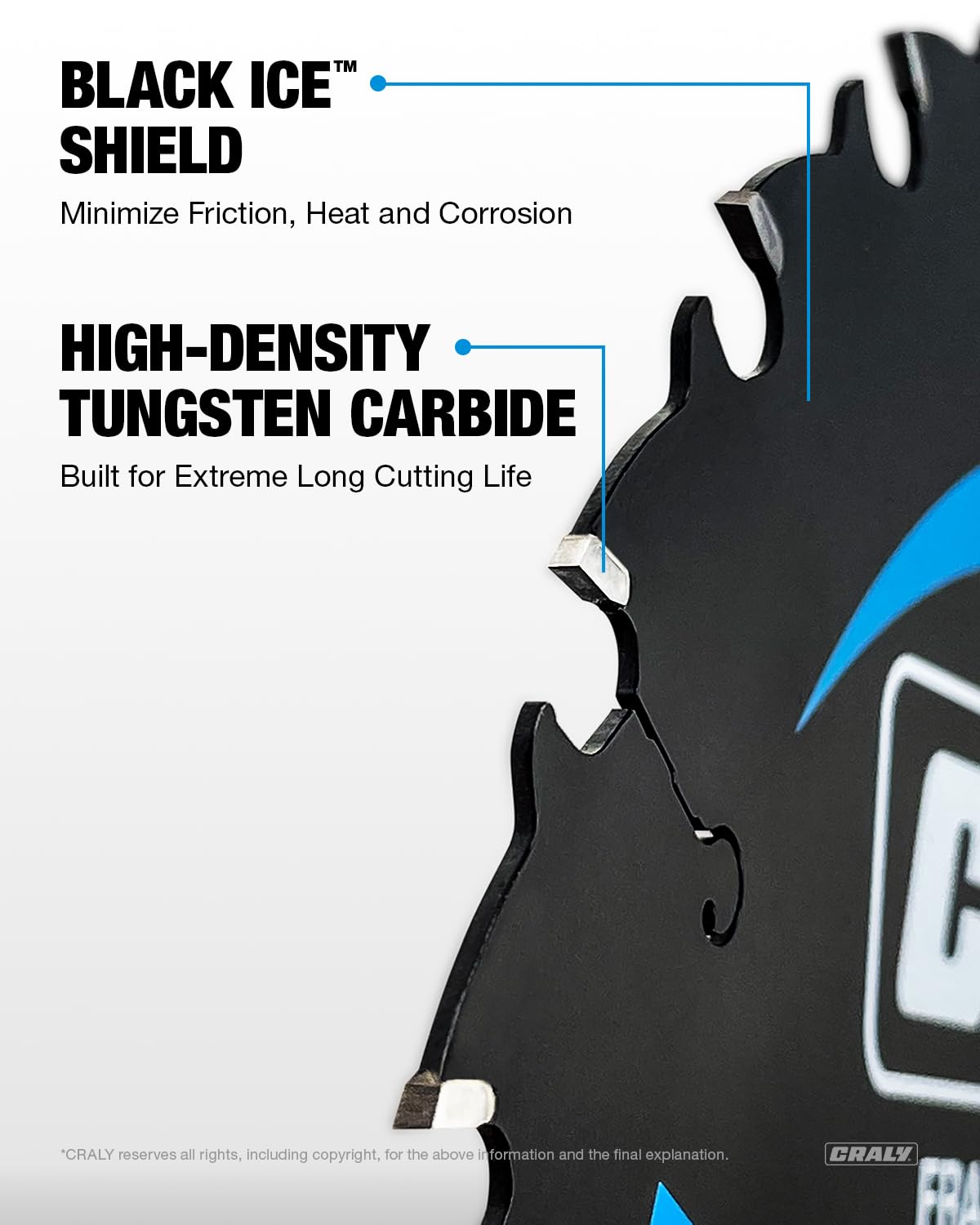 CRALY 7-1/4 Inch 24 Teeth Wood Cutting Framing Circular Saw Blade