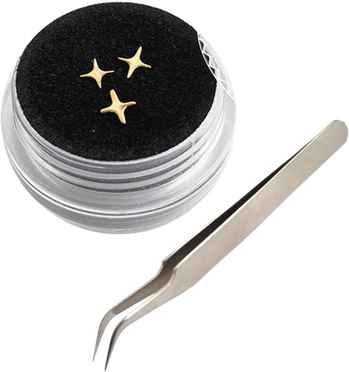 Dental Gems 18K Surface Gilding Tooth Gems Pack 27 PCs Size 3 to 5mm Ultra-Thin Teeth Gems Includes Cross Teeth Gems Tooth Jewelry
