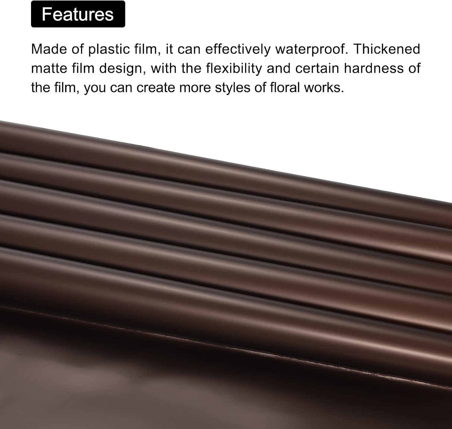MECCANIXITY 20 Pcs Double Sided Color Flower Wrapping Paper Orange+Brown 22.8"x22.8" Waterproof for Florist Bouquet Supplies, DIY Crafts, Gift Box Packaging