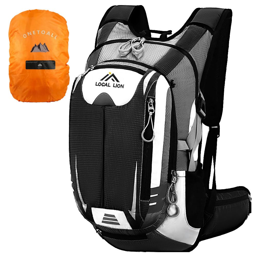 LOCAL LION Zaino per Ciclismo 18L/25L Unisex Zainetto Sportivo Porta Sacca di Acqua da Trekking Escursione Ultraleggero Alpinismo Zaini per Corsa