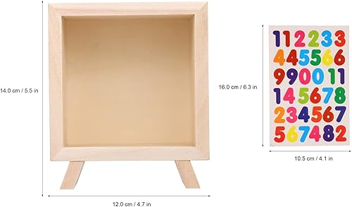 Miniatura 2 de SAFIGLE Alcancía transparente para adultos y niños, alcancía de madera para niñas y niños, colorida hucha para ahorrar dinero, hucha grande