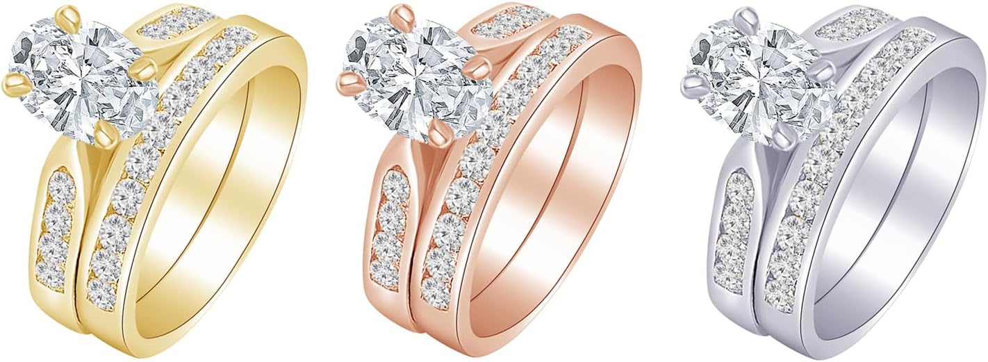 Houston Diamond District 1 to 6 Carat Oval Shape LAB GROWN Diamond Wedding Bridal Set (AAAA Heirloom Quality) - Image 5