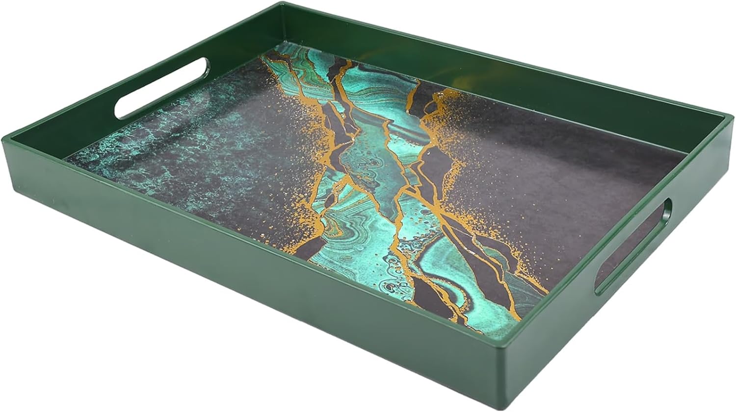Marble Green Decorative Tray for Coffee Table