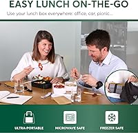 Vista 52 de Umami Bento Lunch Box for Men & Women, Black Lotus, 68 oz