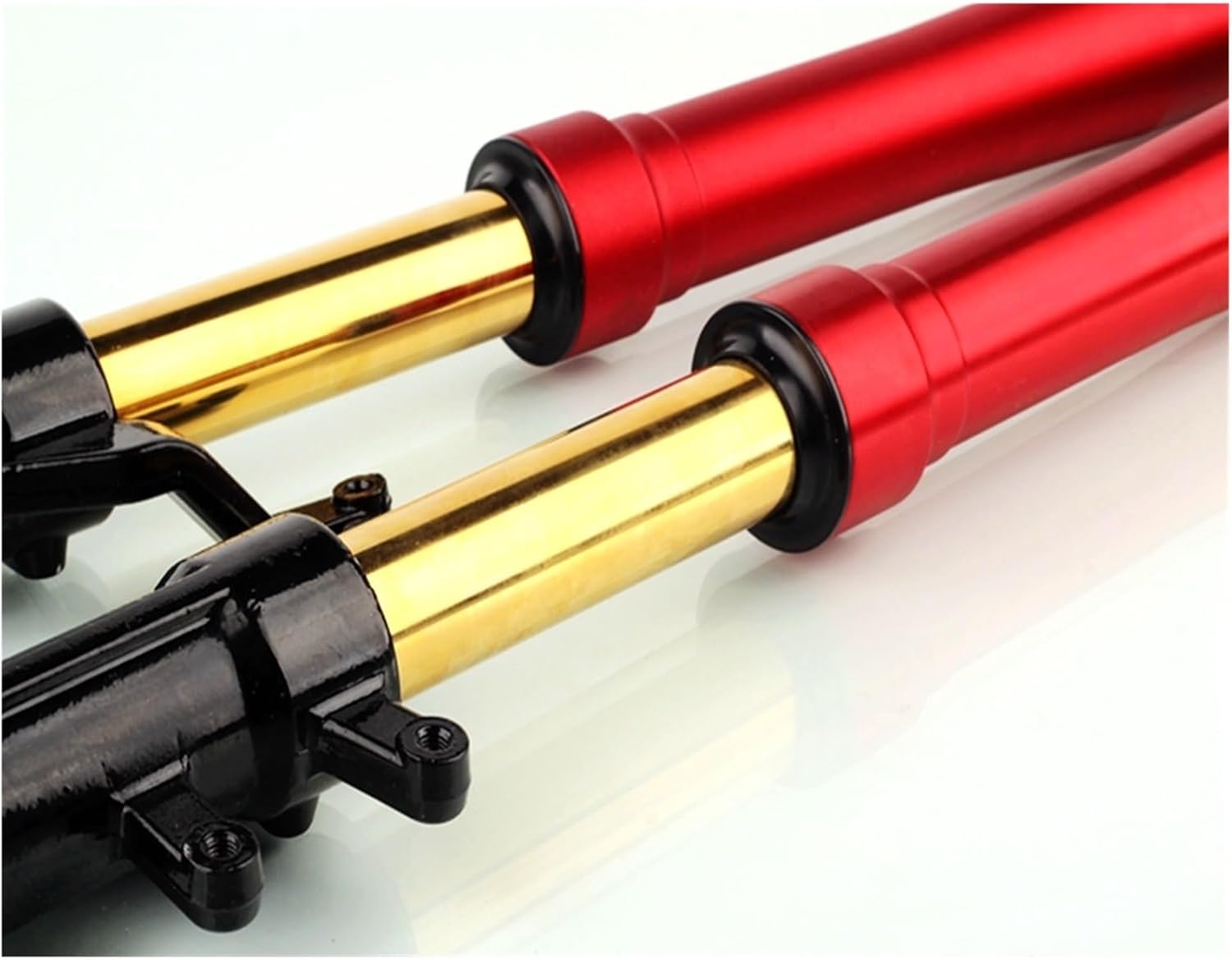 Motorcycle 665mm 715mm Doubl Adjustable Front Fork Front Hydraulic Shock Absorber Msx125 M3 M5 Other Electric Monkey(715mm Black)