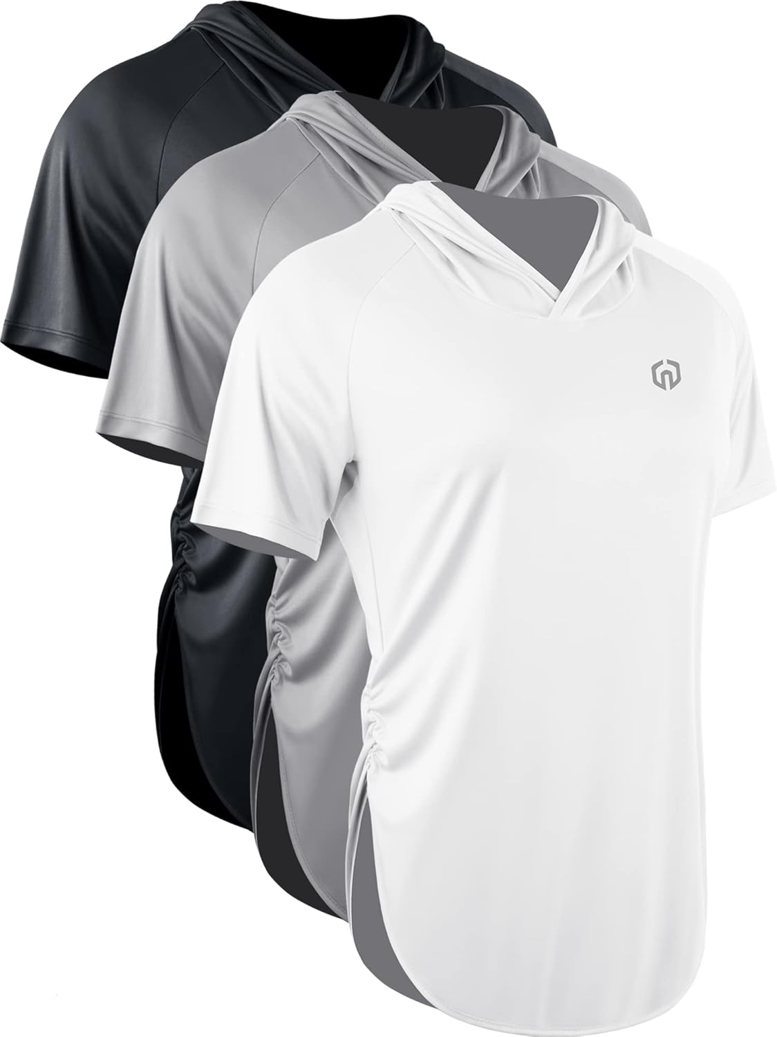 NELEUS Women's Running Hooded Athletic Shirt 3 Pack