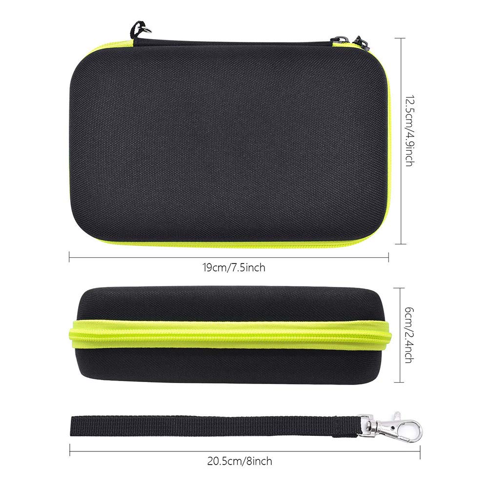 Hylotele przenośne twarde etui do przechowywania kwiatów, maszynka do golenia EVA elektryczna maszynka do golenia etui podróżne, torba do przechowywania One Blade QP2530/2520, Czarny i opalizujący