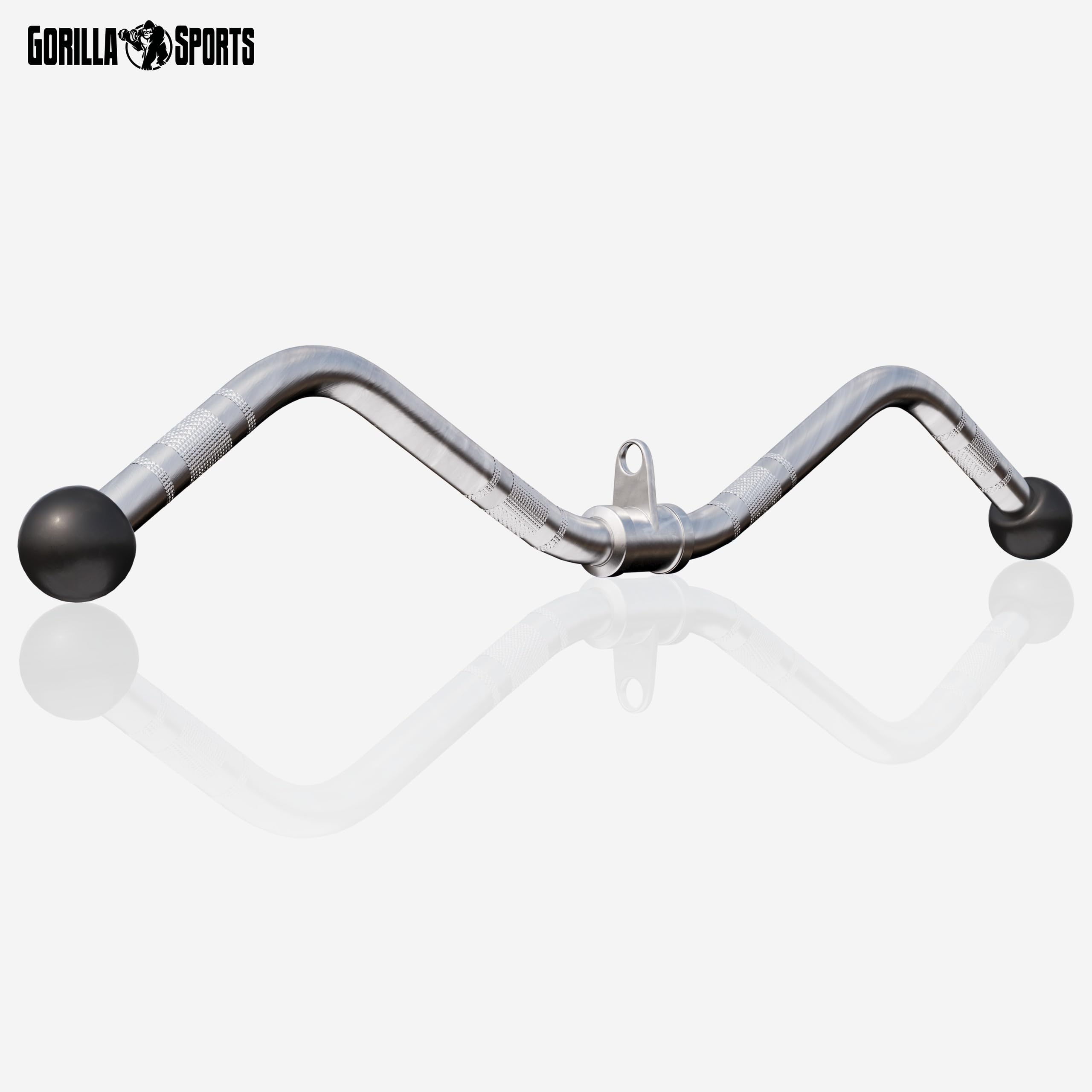 GORILLA SPORTS ® Parallel Handle - 18.5 cm Long, Maximum Load 200 kg, Chrome Ste