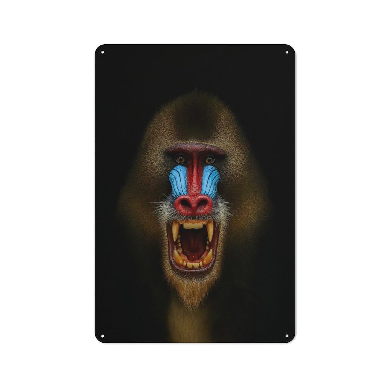 Junmoney Style-11 Casual Mandrill Portrait Shed Metal Sign 30X20cm, Utility Space Decor For Shed, Garden Room, Porch Or Garage