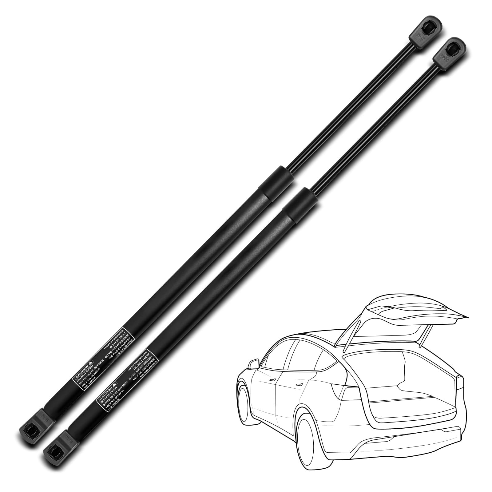 Tryagat 2 Pcs Tailgate Gas Struts for Honda Pilot 2003 2004 2005 2006 2007 Sport Utility, Replace# 74870S9VA01