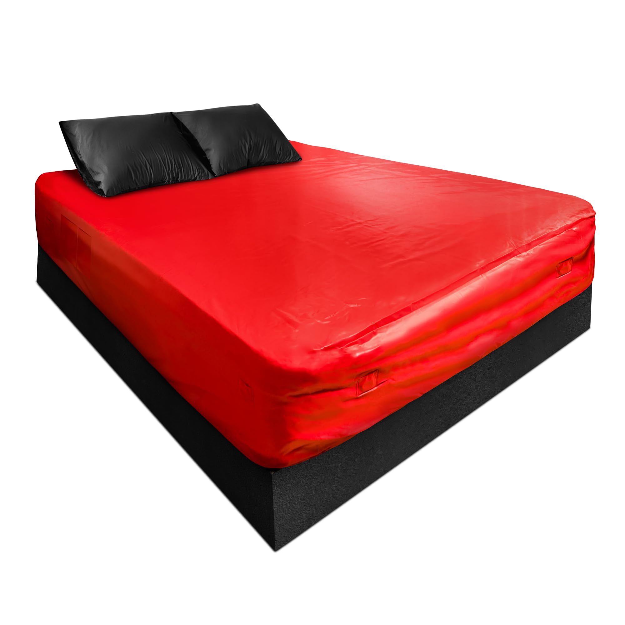 Bajera Vinilo 0,3mm Impermeable Queen 152x203cm, Antideslizante, Roja