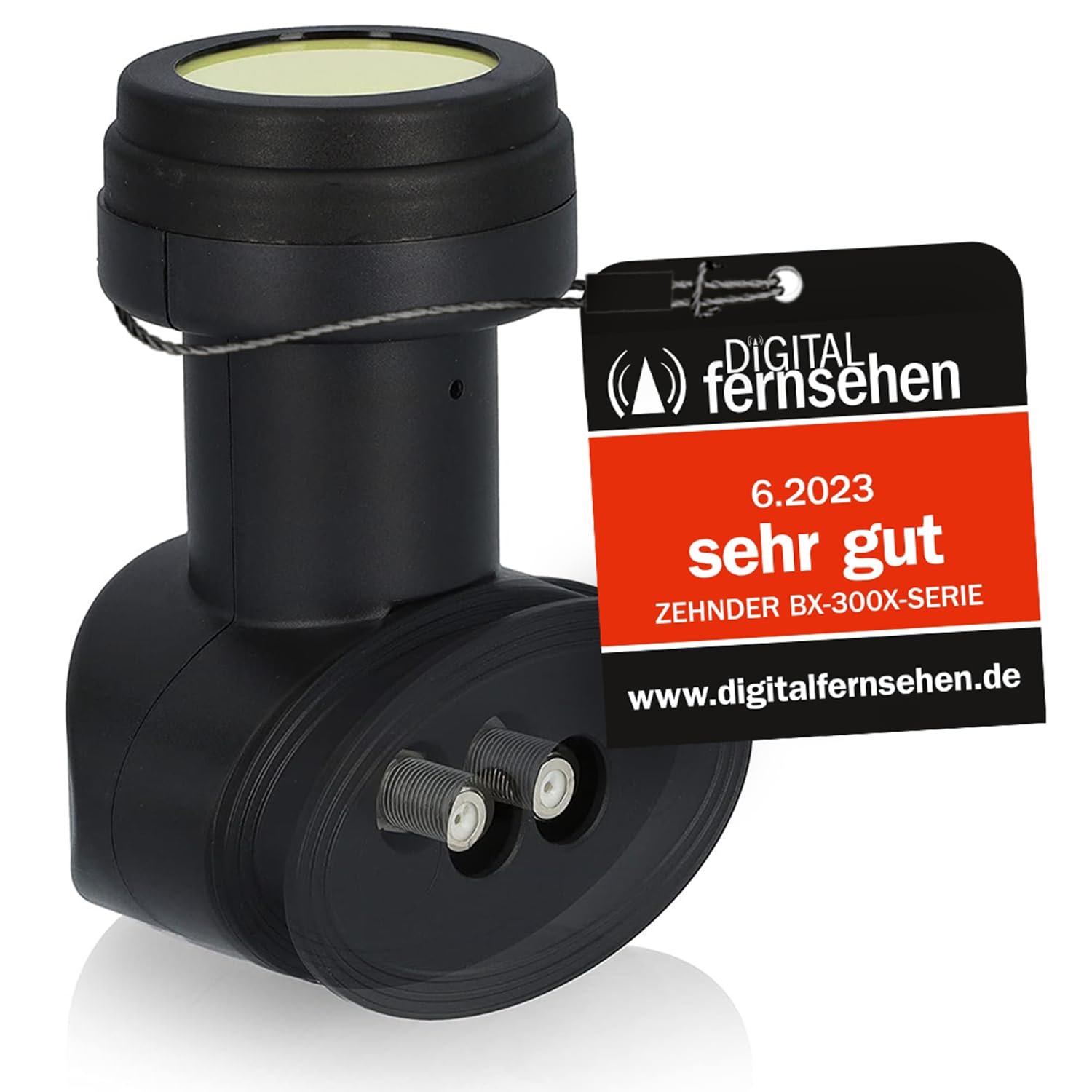 ZEHNDER Twin LNB con blindaje LTE y protección solar UV, 2 niveles 4K LNB para 2 participantes, receptor de satélite HD LNC para antena parabólica