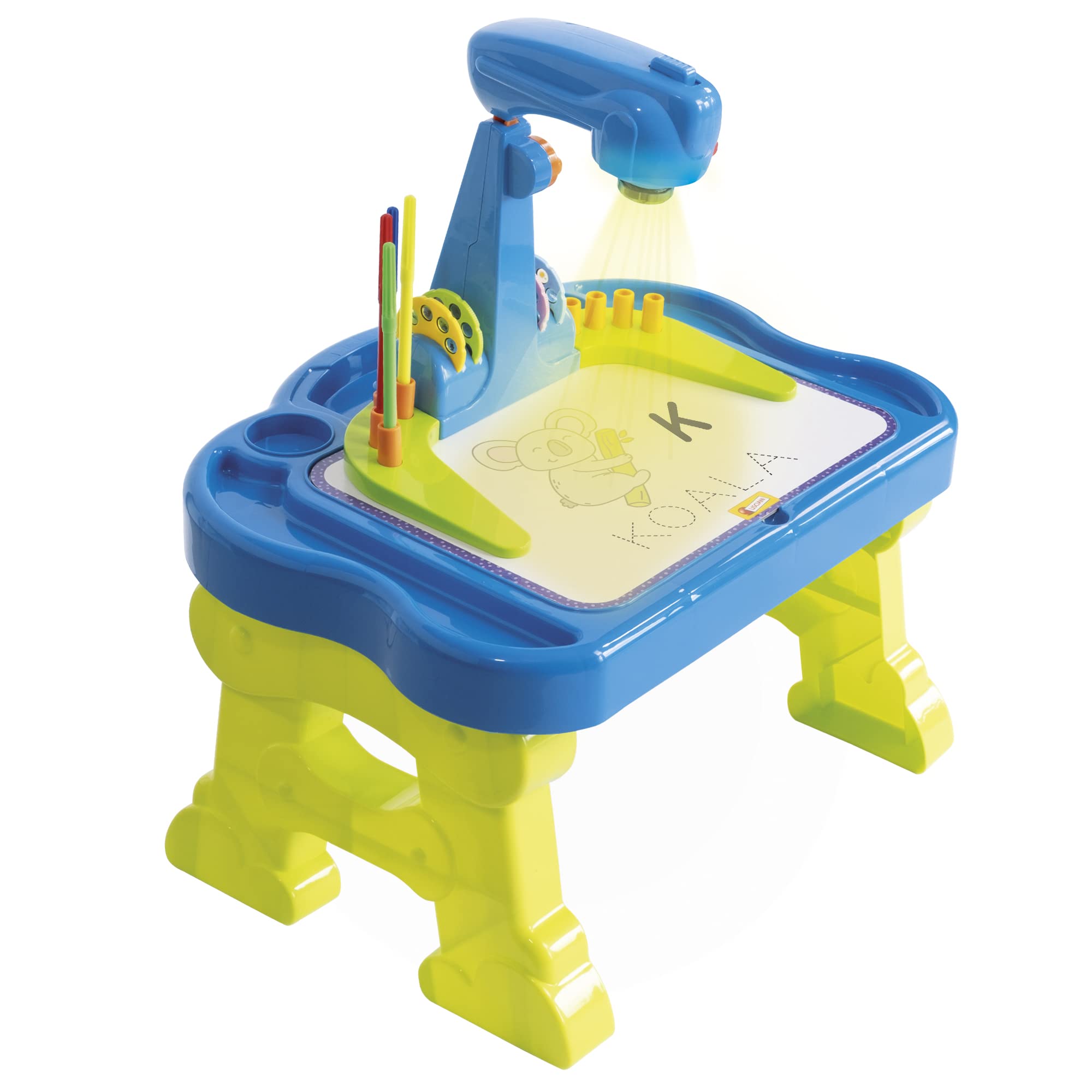 Lisciani CAROTINA Tableau Projecteur LED Enfants 3 Ans Jeux Educatifs Apprendre Alphabet Ecrire Dessiner Feutres Fiches