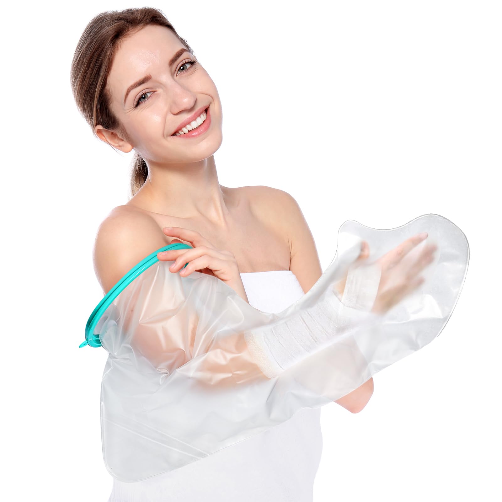 WenYa Adult Arm Cast Cover for Shower Plaster Cast Waterproof Cover Full Arm with Sealing Ring