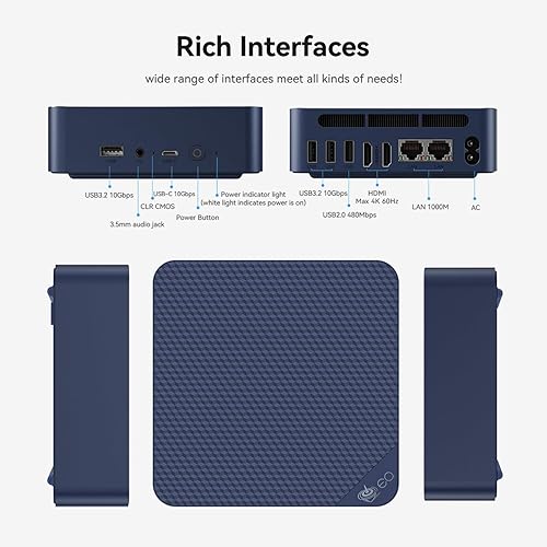 Miniatura 8 de Beelink U59 Mini PC 11 generación de 4 núcleos N5105, Mini computadora de oficina 16 GB DDR4 500G SSD, pantalla dual 4K UHD 60Hz Dual