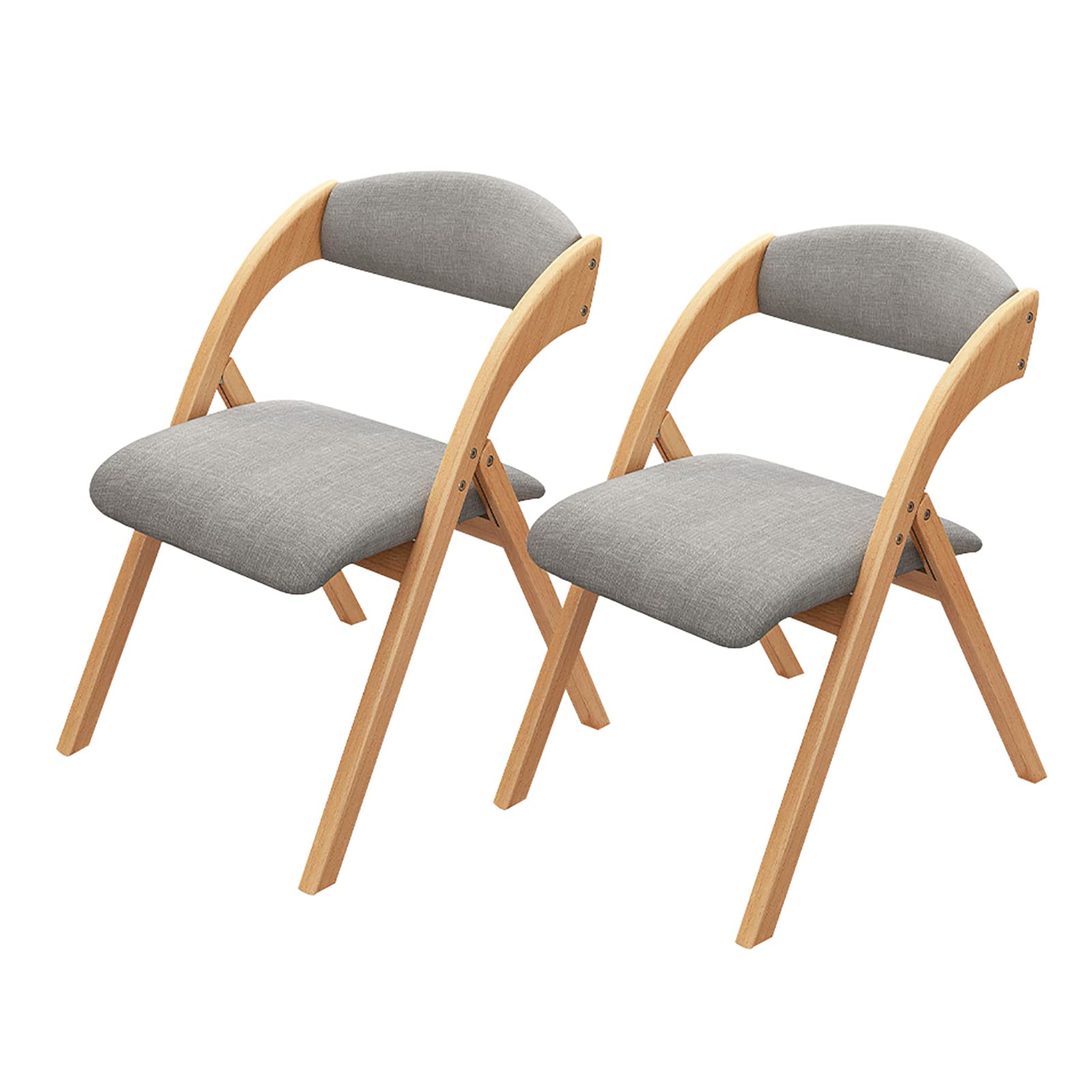 Sedia Pieghevole con Schienale, Sedia da Pranzo in Legno con Sedile Imbottito, Sedia Pieghevole Portatile per casa, Ufficio, scrivania, Sedia da Lavoro
