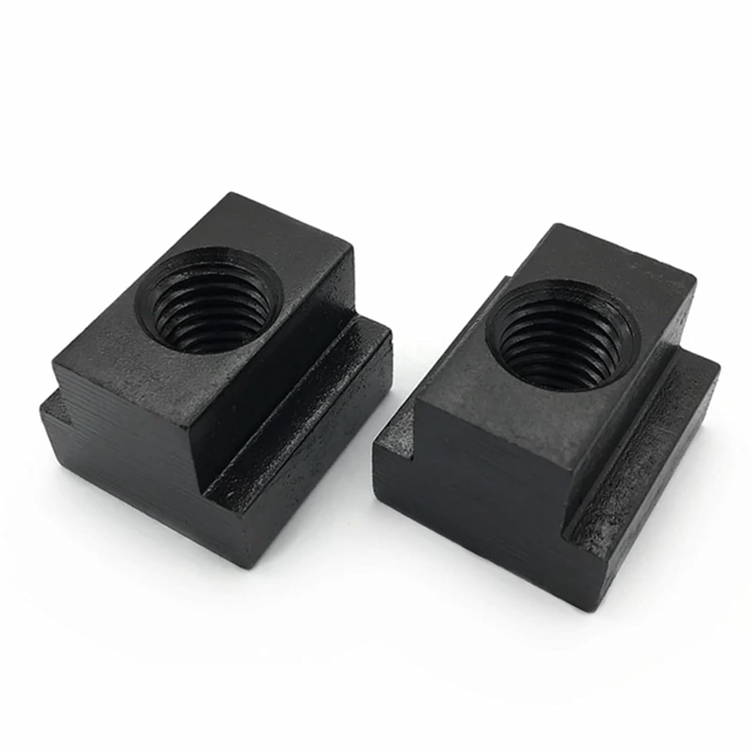 T Slot Nuts 2pcs M6 M8 M10 M12 M14 Black Oxide Finished Grade 8.8 Carbon Steel Nut Tapped Through Slot T-Nuts DIN508(M6)