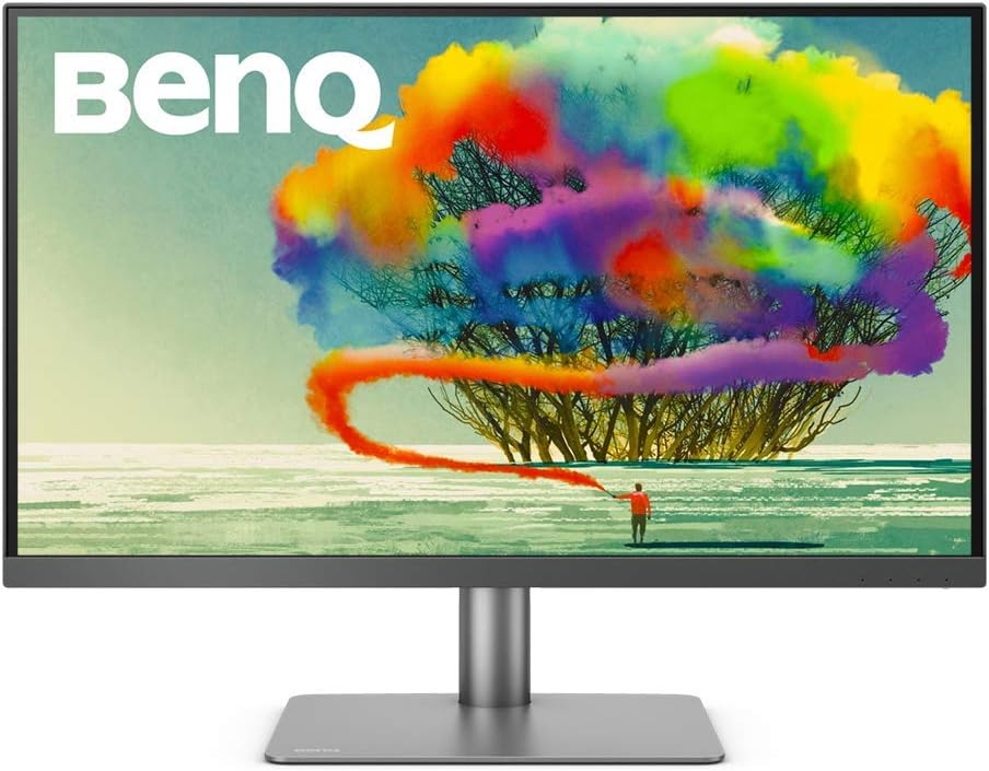 BenQ PD2720U 27 Inch 4K UHD Thunderbolt 3 Monitor for Graphic Design, Display P3, DCI-P3, sRGB, Adobe RGB, Rec.709, New Hotkey Puck G2, Daisy Chain, KVM, Eye-Care Technology, IPS, ICC sync, PIP