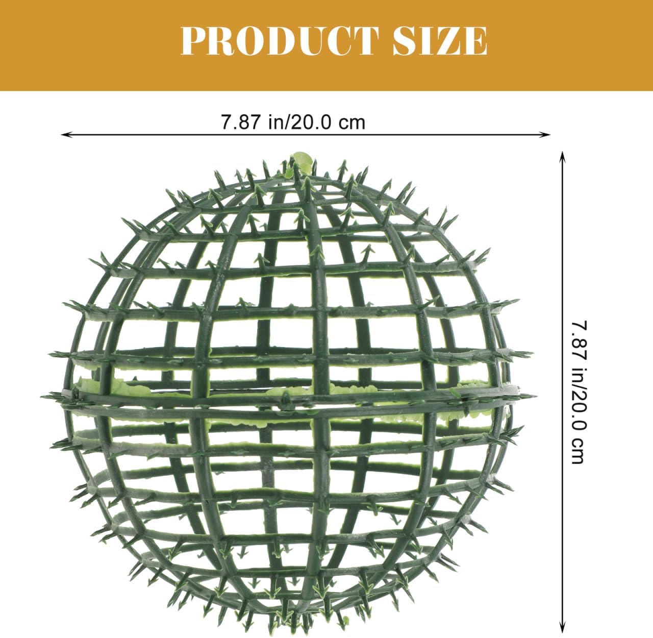 6pcs Artificial Plant Topiary Ball Support Rack Plastic Faux Green Ball Frame Holder for Garden Backyard Wedding Decor and Flower Arranging