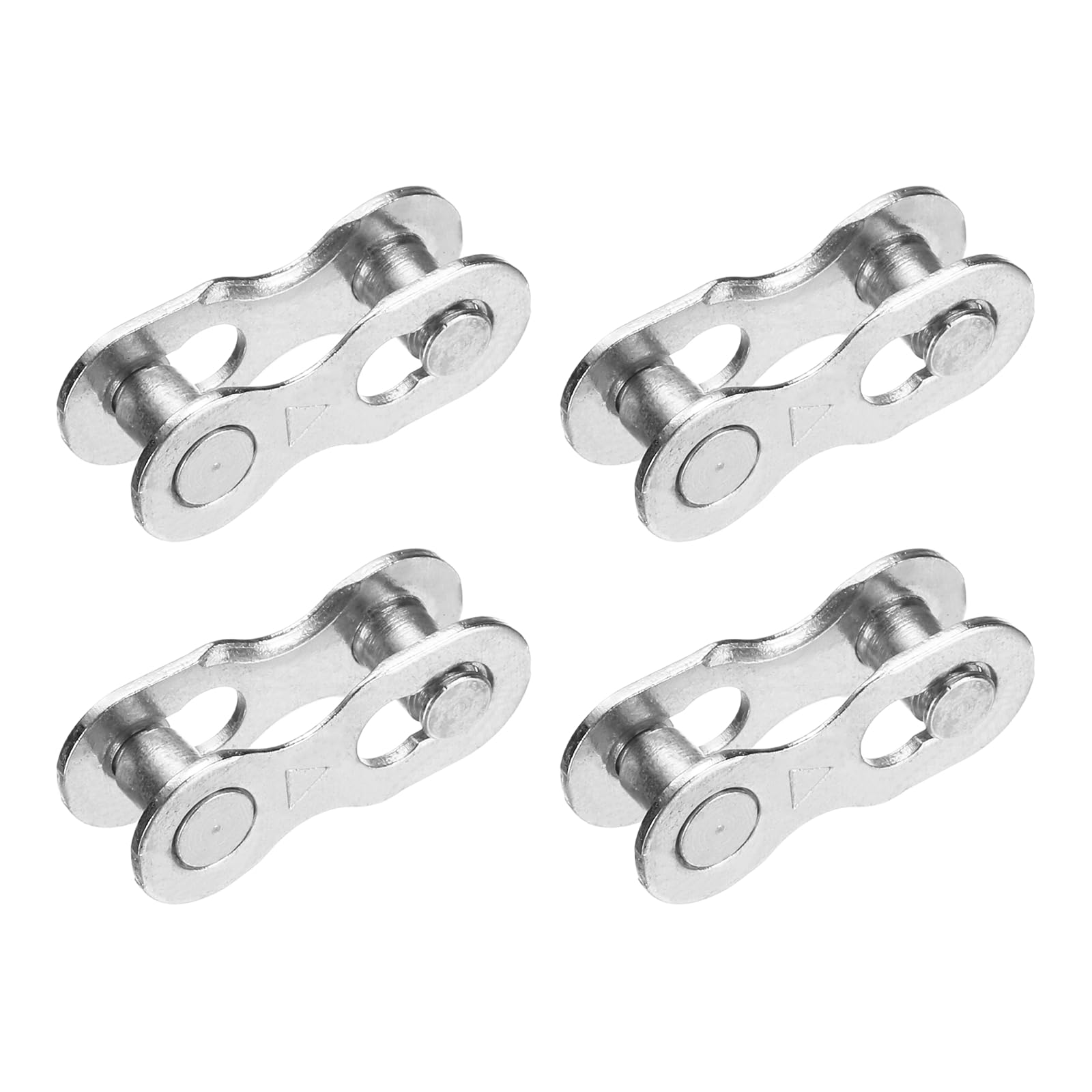 YELARXI Bicycle Missing Link, 6-8 Speed Reusable Bike Chain Master Quick Link Bicycle Chain Replacement Kit Coupling 4Pairs & Silver - Fitting For(Mountain/Road/Racing Bikes)