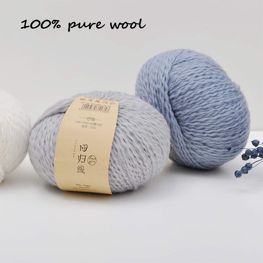 300G onduladas 100% de Bolas de Lana, Hilo de Lana Gruesa Media de Ganchillo y de Punto, Suave y cálido,04