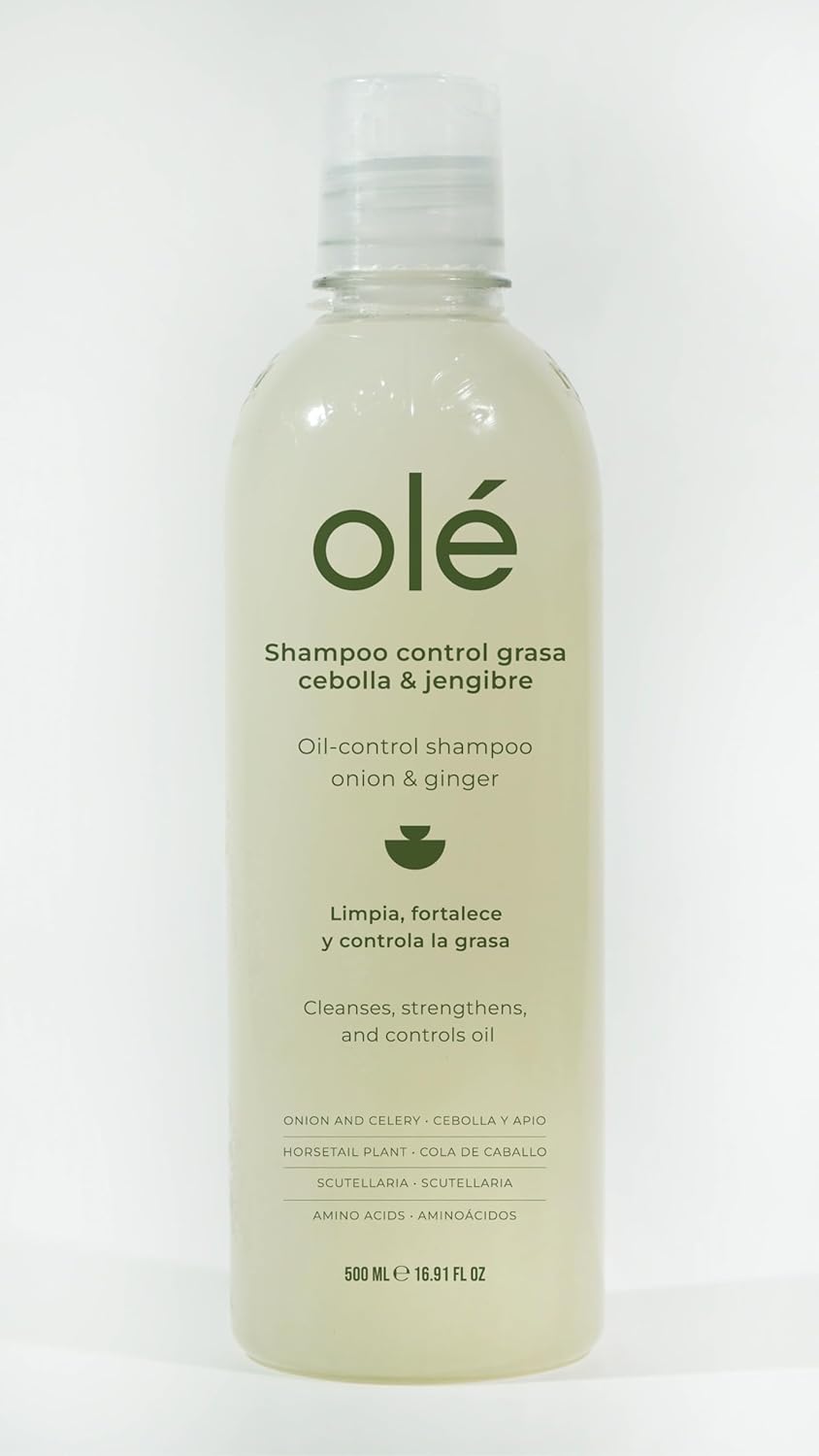 OLÉ Grease-Control Ginger Shampoo & Conditioner Set for Oily Hair, Natural Ginger and Celery Extract, Sebum Regulation