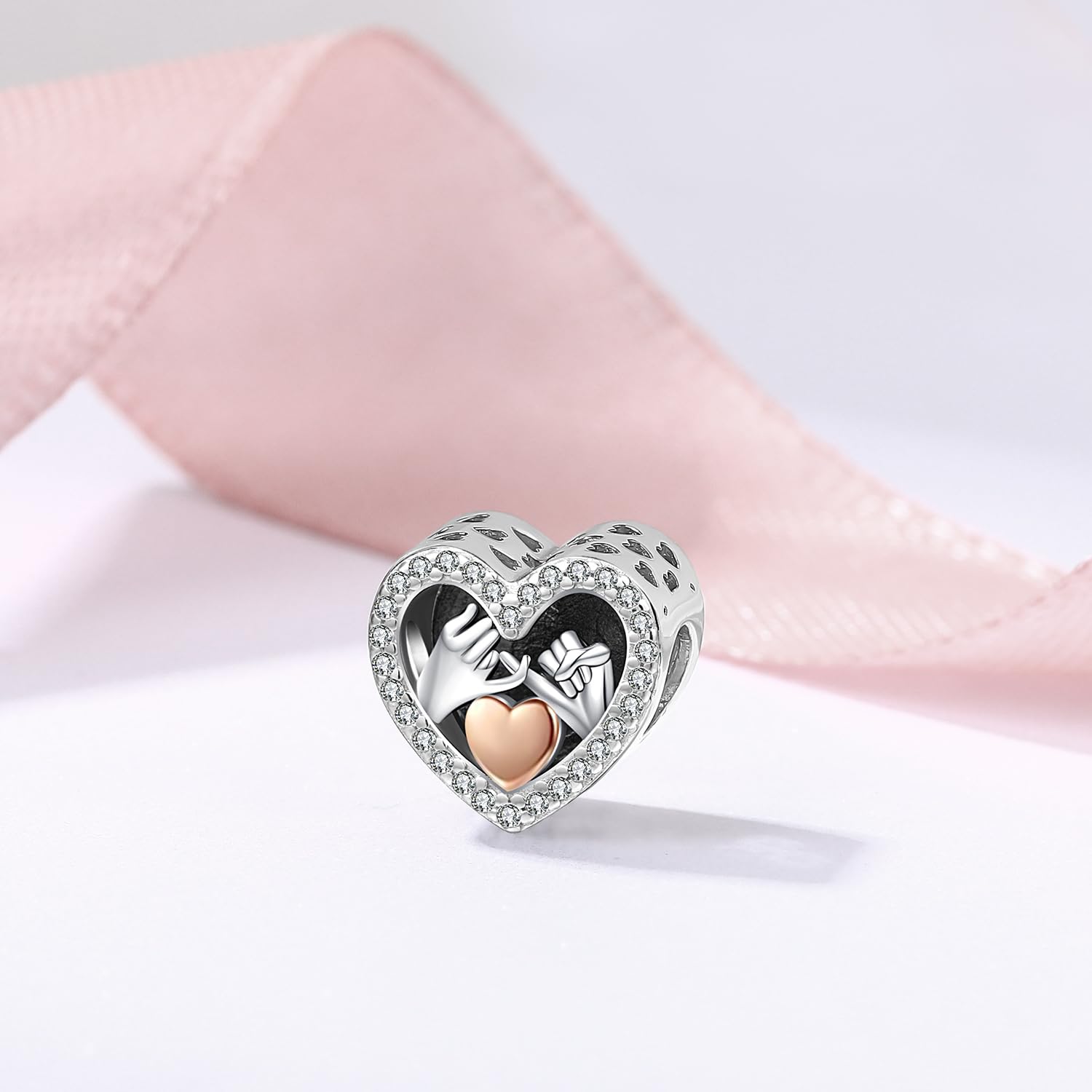 Charm Albero della vita/Cuore/Bussola/Sorelle/mano di Fatima in Argento Sterling 925, charm Pandora, charm ciondolo compatibile per braccialetti e collane europei, miglior regalo per donne e ragazze