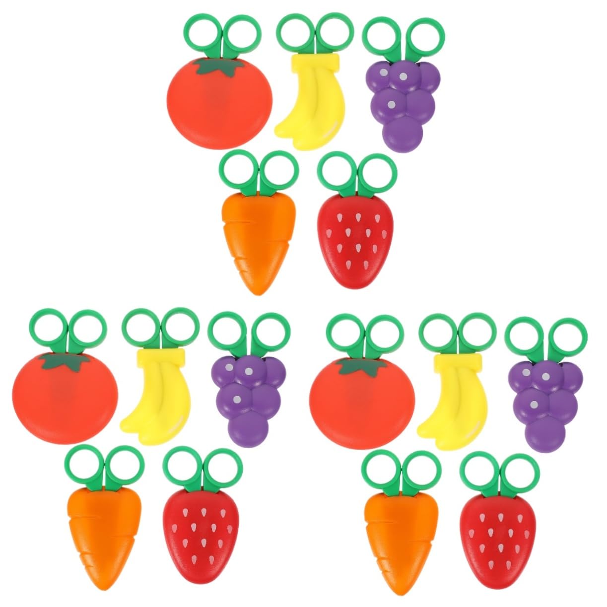 TEHAUX 15pièces Ciseaux Forme De Fruits Pour Garçon Fille Et Adultes Ciseaux Sécurisés Pour Scrapbooking Et Artisanat Créatif Pours Anniversaires Fêtes
