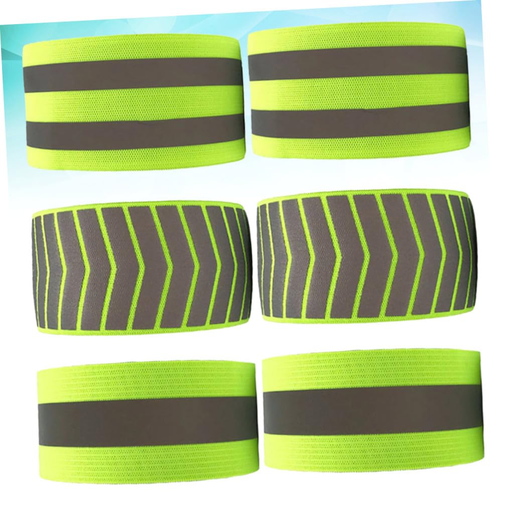 18stücke Reflektierende Sicherheitsarmbänder Fluoreszierende Armbänder Für Nachtaktivitäten Laufen Und Wandern Grün Elastische wasserdichte Armreifen Für Optimale