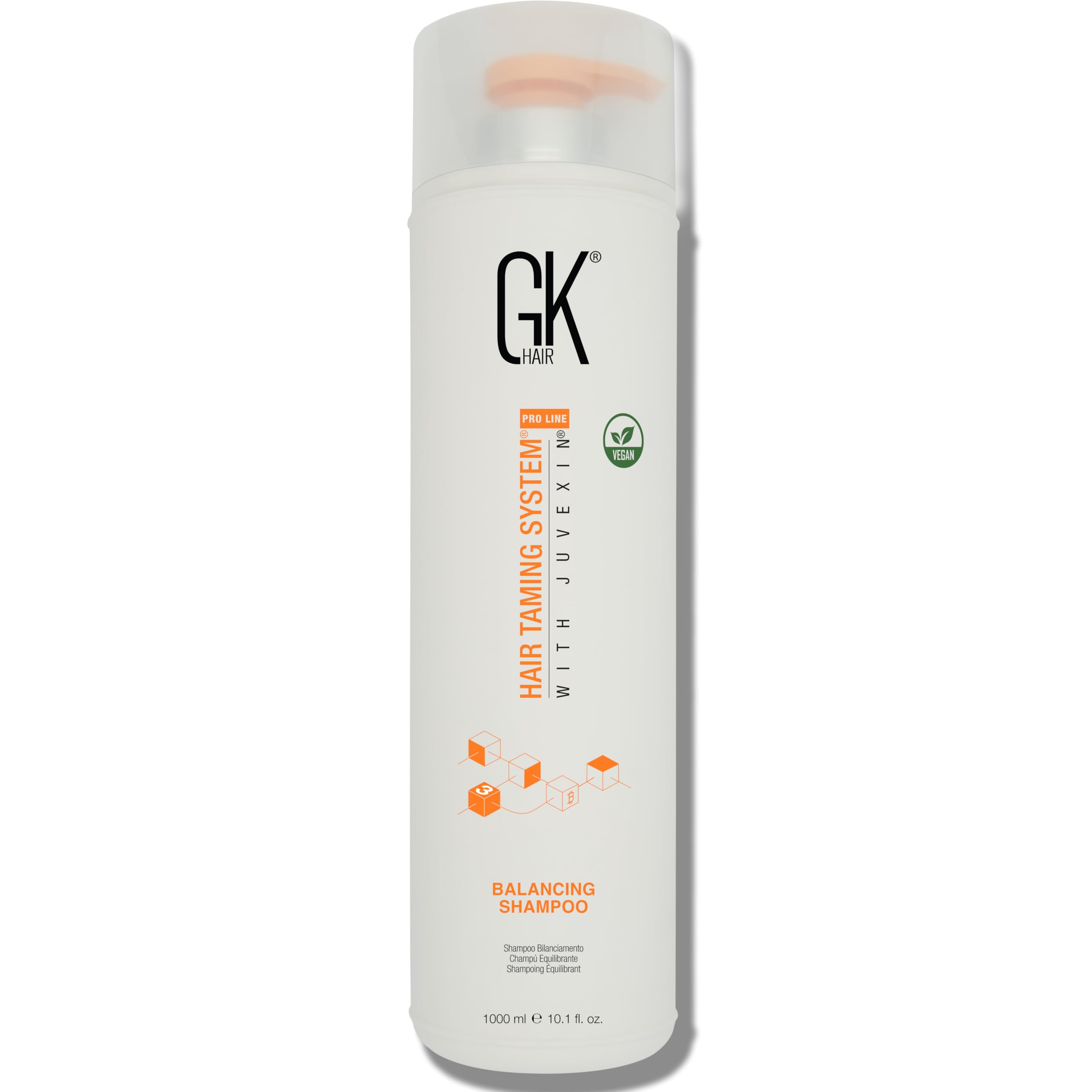 Global Keratin GK HAIR Balancing Shampoo (1000ml/33.8 fl.oz) for Oily Hair, Oily Hair & Normal Hair | pH Level Setting, Sulfate Free, Paraben Free, Natural Oil Extracts Formulated