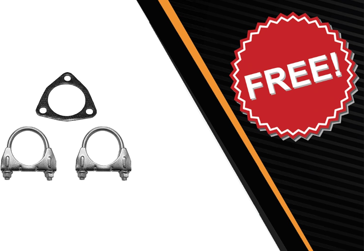 Exhaust Center & Rear Muffler Kit Compatible for 2001-2002 Acura MDX 3.5L | Stainless Steel | Northeastern Exhaust | Free Gasket and Clamps Included | Direct-Fit Replacement