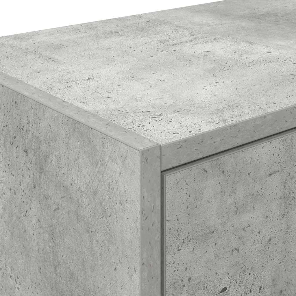 vidaXL Pensili per Garage 2 pz Grigio Cemento in Legno Multistrato