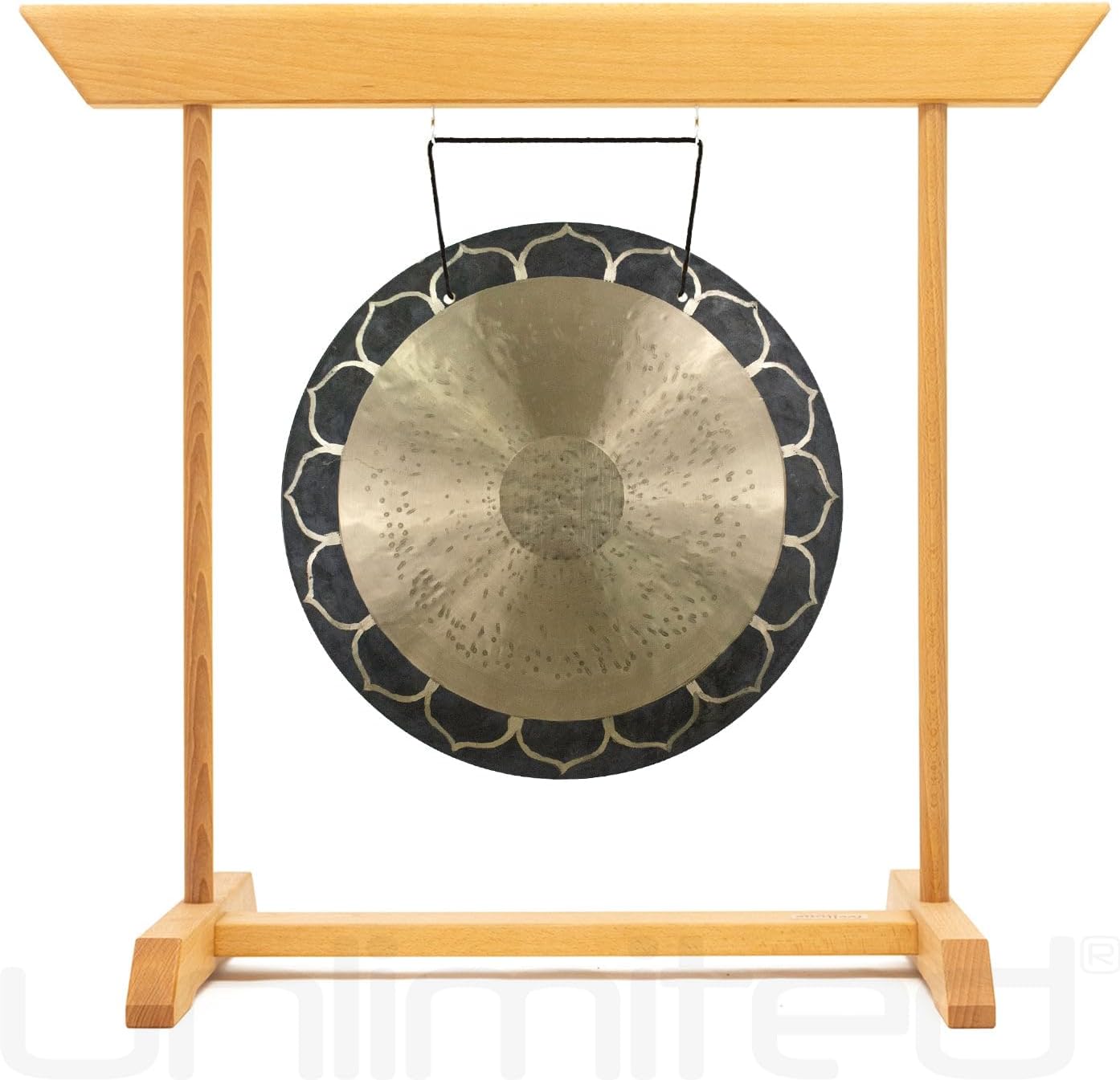 16" to 22" Temple Wind Gongs on Stands - Includes Gong, Stand, & Mallet/Great for Meditation & Sound Healing