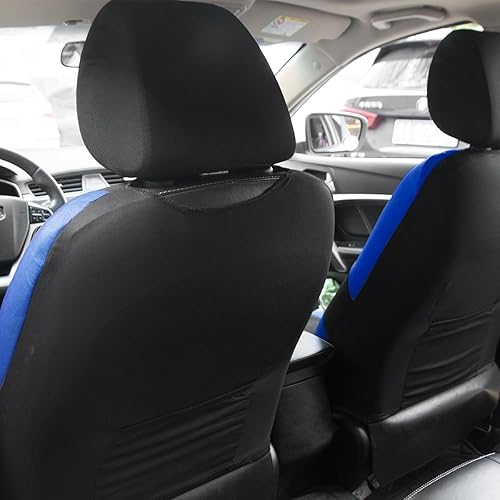 Miniatura 5 de Fundas de asiento delantero de automóvil, 2 protectores de asiento de cubo de poliéster, suaves y transpirables, cojines deportivos de alta calidad,