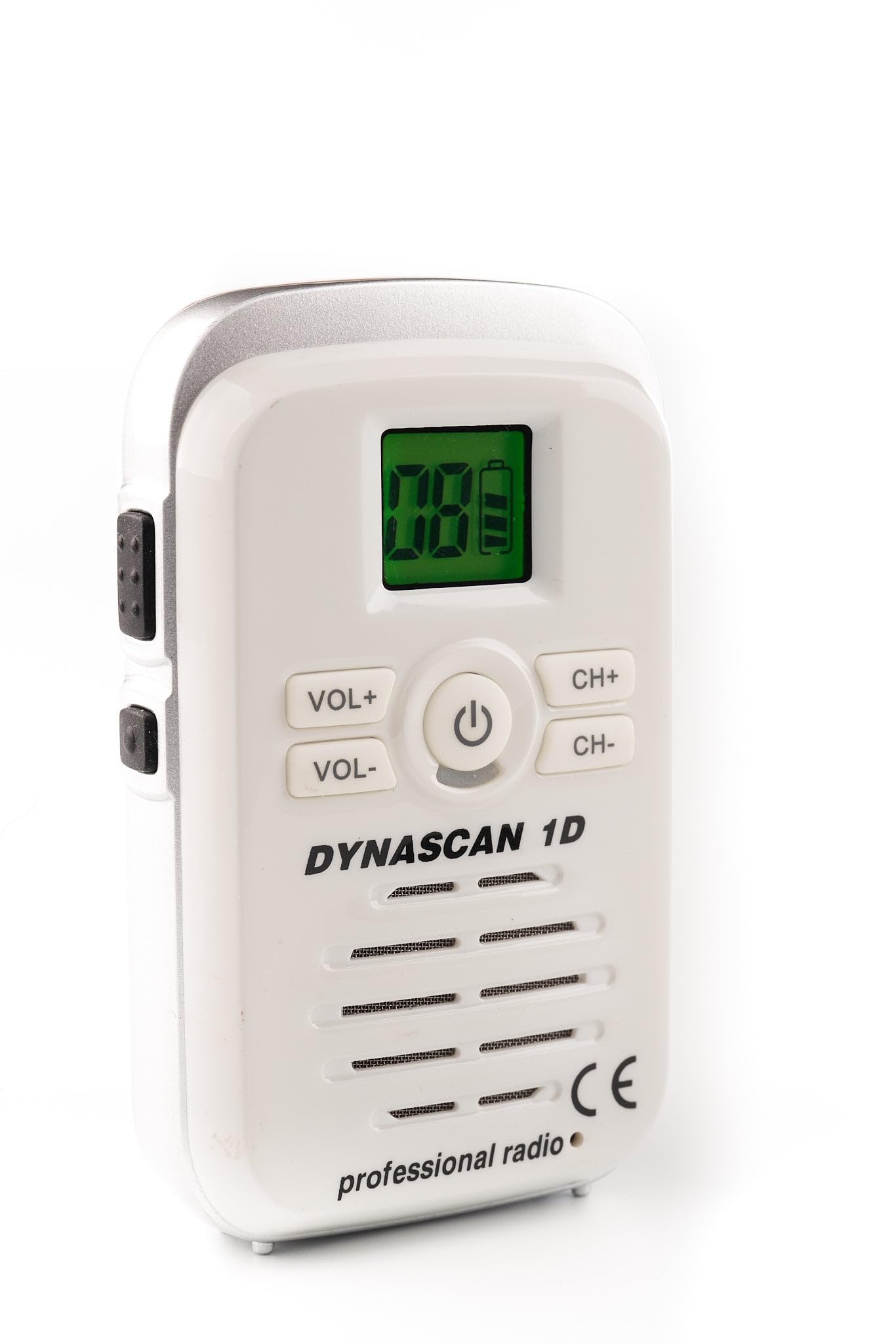 Dynascan 1D (Color Blanco) - Transceptor Pmr-446 Profesional de Uso Libre Sin Licencia Ni Tasas | Walkie PMR-446 de uso libre sin licencias. Cuenta con 8 canales y permite programar hasta 99 con subtonos privados.