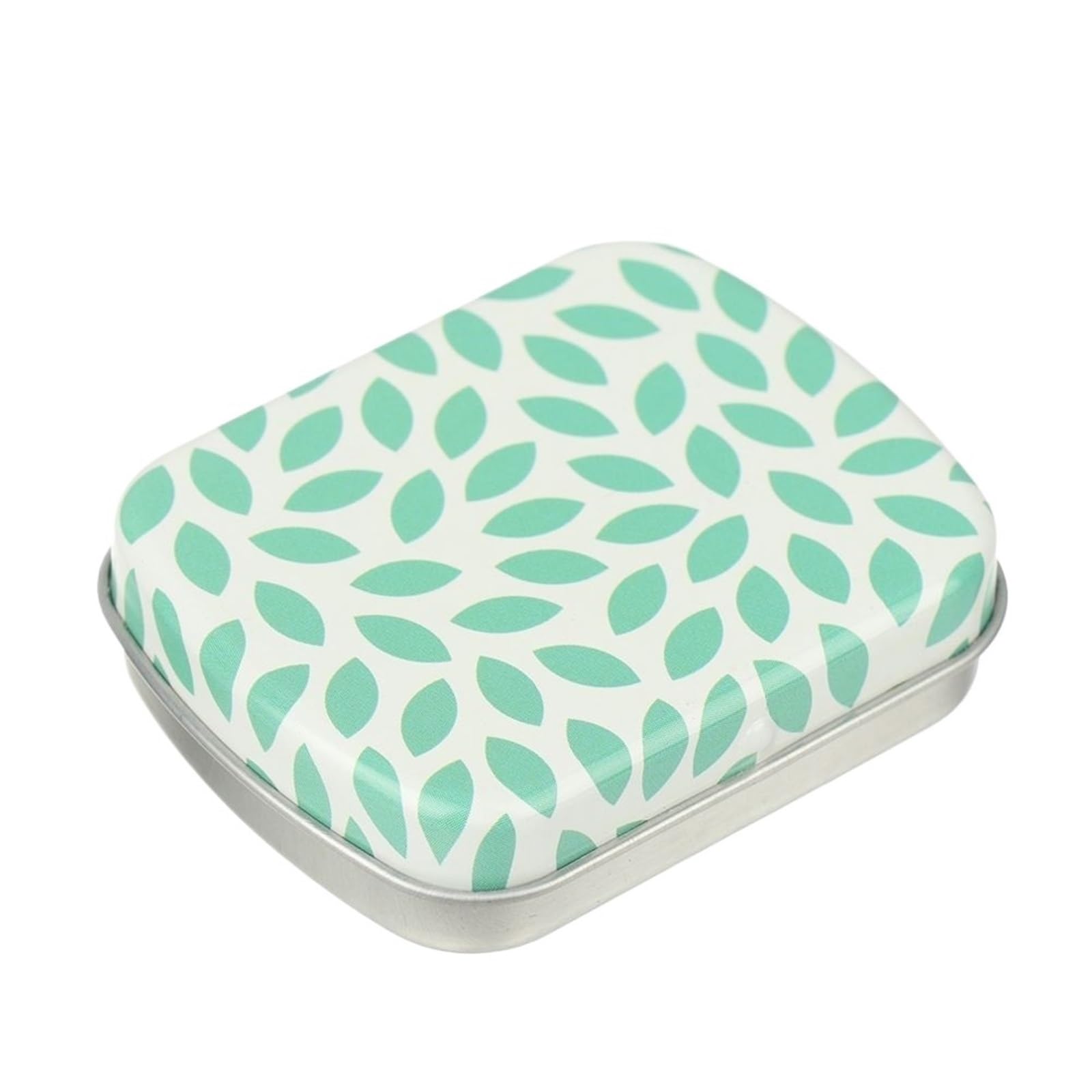 aluminum tin can, Mini Rectangular Metal Hinged Flip Tin Box for Candy Tea Jewelry Portable Pill, Multicolor(Color6)