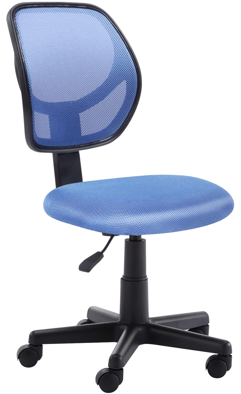 FurnitureR Desk Chair Mesh Ergonomic Armless for Home Office Study Work, Adjustable Mid-Back Compact Computer Task Chair with Rolling Casters and